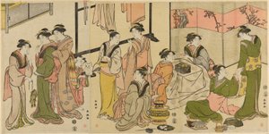 Autour du Kotatsu - Katsukawa Shuncho