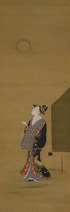 Beauté regardant la lune - Katsukawa Shuncho