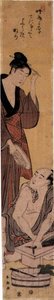 Poissonnier et beauté, c.1790s - Katsukawa Shuncho