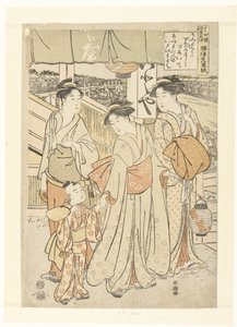 Kyo Shijogawara yusuzumi - Katsukawa Shuncho
