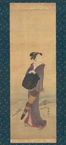 Fille sur la rive - Katsukawa Shuncho