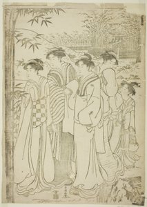 Parodie des sept sages de la forêt de bambous - Katsukawa Shuncho