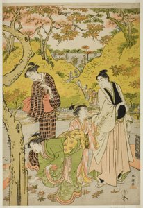 Pique-nique en automne - Katsukawa Shuncho