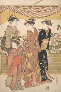 Le spectacle de Botan, vers 1790 - Katsukawa Shuncho