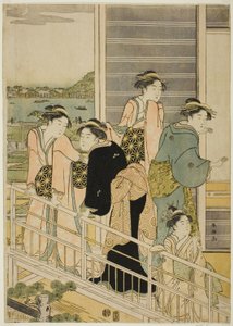 Femmes sur un balcon d