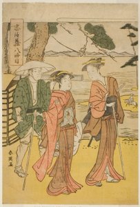 Acte huit : Le voyage nuptial (Michiyuki) de la pièce Chushingura (Trésor des quarante-sept fidèles) - Katsukawa Shun