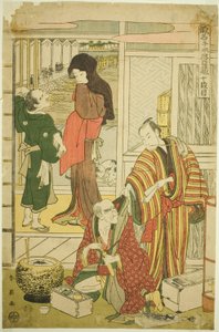 Acte dix : Amakawaya House de la pièce Kanadehon Chushingura - Katsukawa Shun