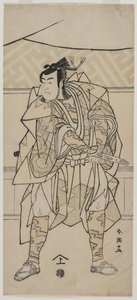 Ichikawa Monnosuke II en samouraï - Katsukawa Shunei