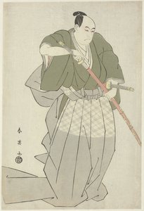 Momonoi Wakasanosuke tirant une épée - Katsukawa Shunei