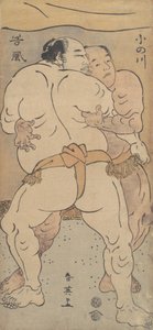 Deux célèbres lutteurs Onogawa et Tanikase, vers 1795