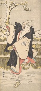 Onoe Matsusuke en tant que Kannen-Butsu ou moine bouddhiste mendiant, vers 1790 - Katsukawa Shunko