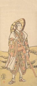 Le Troisième Sawamura Sojuro en pèlerin au Sanctuaire de Kannon, vers 1784-88 - Katsukawa Shunko