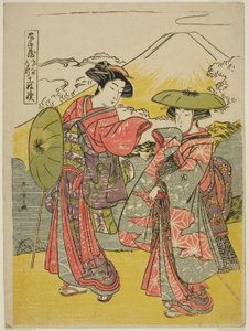 Acte huit : Voyage nuptial de la pièce Chushingura (Trésor des vassaux loyaux) - Katsukawa Shunsho