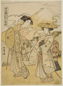 Acte huit : Voyage nuptial, de la pièce "Trésor des loyaux vassaux" - Katsukawa Shunsho