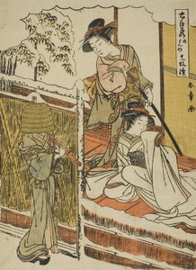 Acte Neuf : Maison de Yuranosuke à Yamashina de la pièce Chushingura (Trésor des loyaux vassaux), c.1779-80