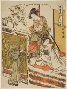 Acte 9 : La maison de Yuranosuke à Yamashina de la pièce Chushingura (Trésor des fidèles)