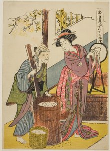 Sixième acte : La maison de Yoichibei de la pièce Chushingura (Trésor des fidèles) - Katsukawa Shunsho
