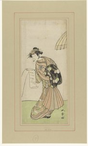 Acteur Yamashita Kinsaku II dans le rôle de la courtisane Agemaki - Katsukawa Shunsho