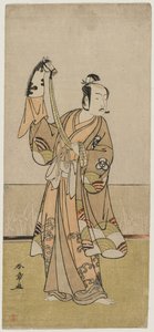 Bando Hikosaburo III tenant une marionnette, milieu des années 1770 - Katsukawa Shunsho
