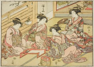 Courtisanes du Matsubaya, du livre "Miroir des belles femmes des quartiers de plaisir," vol. 1 - Katsukawa Shunsho