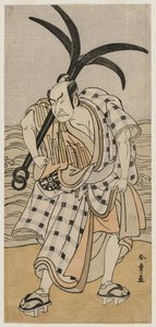 Nakamura Nakazo I en tant que citadin tenant une ancre - Katsukawa Shunsho