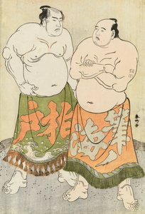 Portraits des lutteurs Fudenoumi et Kashiwado - Katsukawa Shunsho