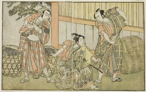 La pièce Kuni no Hana Ono no Itsumoji, jouée au théâtre Nakamura au onzième mois, vers 1772
