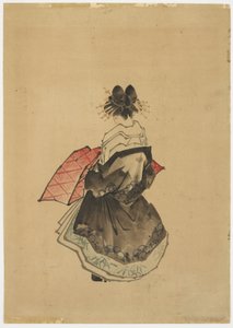 Beauté élégante (Une Oiran), c.1850 - Katsushika (school of) Hokusai