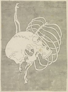 Crâne et cage thoracique - Katsushika Hokusai (possibly)
