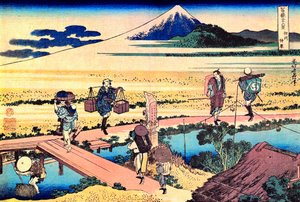 36 vues du Mont Fuji, Japon : vue de Nakahara dans la province Sagami, Japon - Katsushika Hokusai