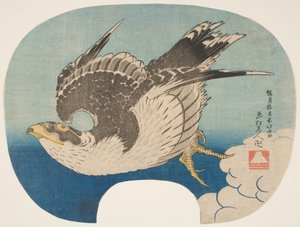 Un faucon en vol, vers 1840 - Katsushika Hokusai