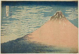 Une Brise Douce par une Belle Journée (Gaifu kaisei), de la série "Trente-six Vues du Mont Fuji (Fugaku sanjurokkei)" - Katsushika Hokusai