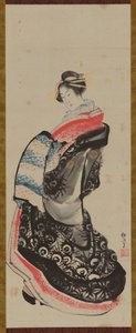Une courtisane debout, fin 18e-début 19e siècle - Katsushika Hokusai