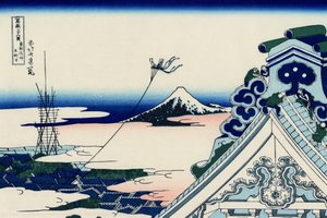 Temple Asakusa Honganji dans la capitale orientale (Edo), c.1830 - Katsushika Hokusai