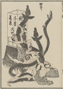 Gros anguilles, c. 1840 - Katsushika Hokusai