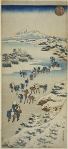 Traversée du Lac Gelé de Suwa dans la Province de Shinano (Shinshu Suwa kosui kori watari)