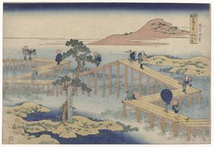 Le pont en zigzag dans la province de Mikawa