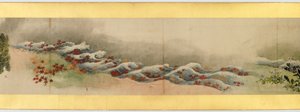 Rouleau de main avec images diverses, période Edo, 1839 (détail)