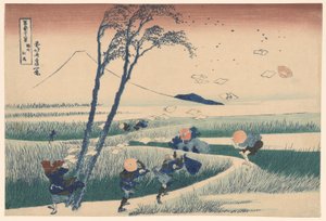 Ejiri dans la province de Suruga (Sunshu Ejiri), de la série "Trente-six vues du mont Fuji (Fugaku sanjurokkei)" - Katsushika Hokusai