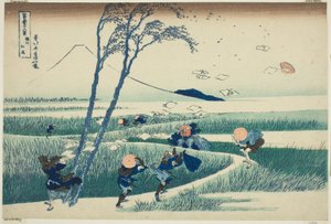 Ejiri dans la province de Suruga, de la série "Trente-six vues du mont Fuji" - Katsushika Hokusai