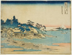 Enoshima dans la province de Sagami, de la série "Trente-six vues du mont Fuji" - Katsushika Hokusai