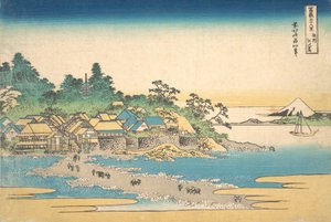 Enoshima dans la province de Sagami Soshu Enoshima, de la série Trente-six vues de M..., vers 1830-1832 - Katsushika Hokusai