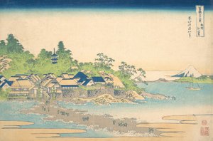 Enoshima dans la province de Sagami, de la série Trente-six vues de M..., vers 1830-32 - Katsushika Hokusai