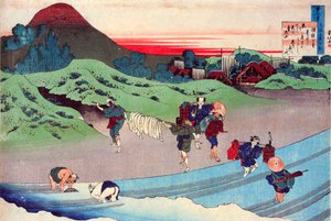 De la série Cent poèmes par cent poètes : Jito Tenno, vers 1830 - Katsushika Hokusai