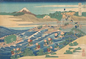 Le Fuji vu de Kanaya sur le Tokaido, de la série Thir..., vers 1830-32 - Katsushika Hokusai