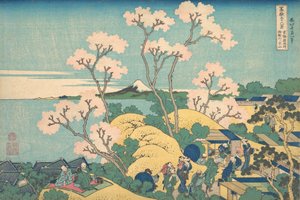 Fuji depuis Gotenyama sur le Tokaido à Shinagawa, vers 1830-32 - Katsushika Hokusai