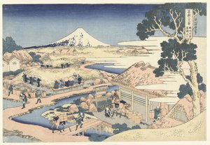 Fuji depuis la plantation de thé Katakura dans la province de Suruga - Katsushika Hokusai