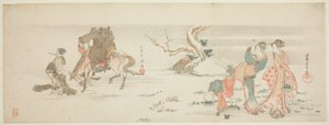 Cueillette des herbes - Katsushika Hokusai
