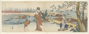 Vendeur de poissons rouges, 1801-1805 - Katsushika Hokusai