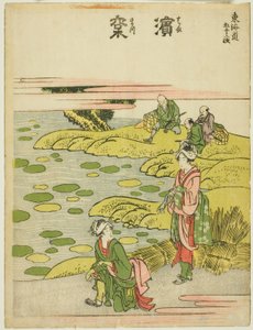 Hamamatsu, de la série "Les cinquante-trois stations du Tokaido (Tokaido gojusan tsugi)" - Katsushika Hokusai